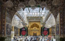 قسم رعاية الصحن ينشر لافتات الحزن بذكرى شهادة الإمام جعفر الصادق (عليه السلام)